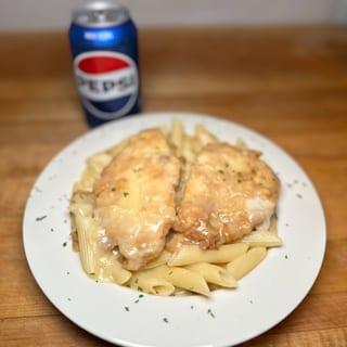 Pasta & Can of Soda