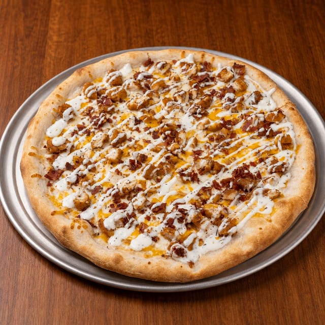 Chicken Bacon Ranch Pizza.